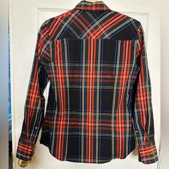 J. CREW Slim Fit Button Front Striped
Shirt Size 4 in Plaid - Picture 2 of 5